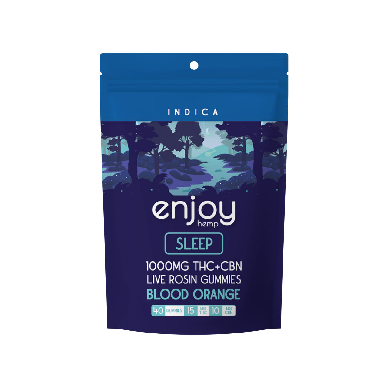 Enjoy Hemp - 1000mg Deep Sleep Gummies Delta 9 THC + CBN - Indica-Infused Blood Orange (25 mg each | 40 gummies)