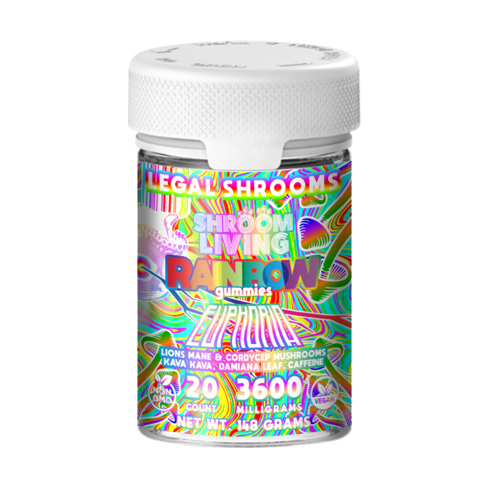 Shroom Living - Euphoria Gummies 20ct Jars 3600mg - Rainbow