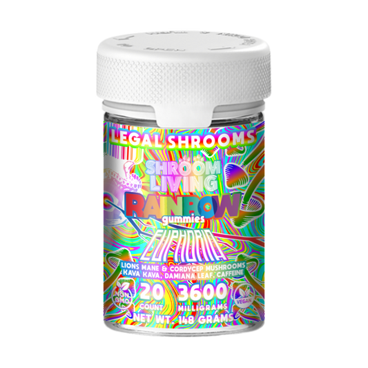 Shroom Living - Euphoria Gummies 20ct Jars 3600mg - Rainbow