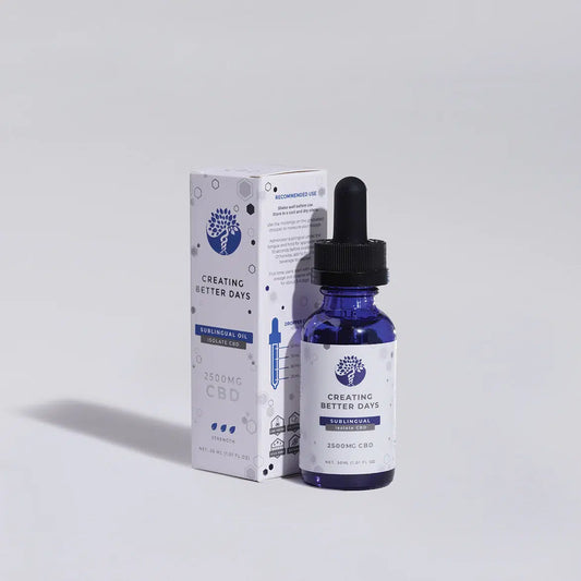 Creating Better Days - 30mL Sublingual Oil - 2500mg Isolate CBD