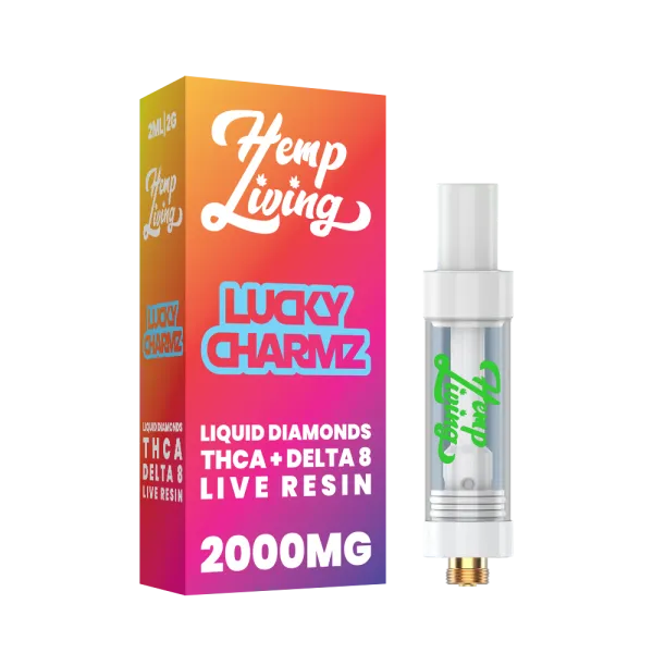 Hemp Living - THCA + Delta 8 Live Resin Liquid Diamonds - 2g Vape Cartridge - 2000mg - Lucky Charmz