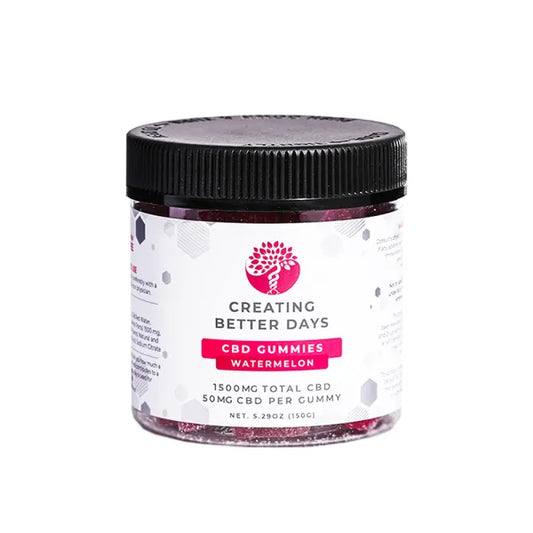 Creating Better Days - CBD Gummies - 1500mg - Watermelon - 30ct